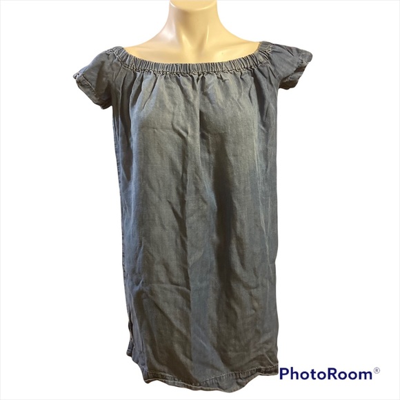 Anthropologie Cloth & Stone chambray mini Dress - - Picture 2 of 9